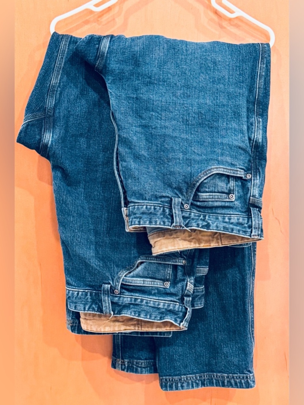 Duluth Trading Co Men's Straight Blue Denim Jeans W/Flex Fit Ballroom 40X32 X 2